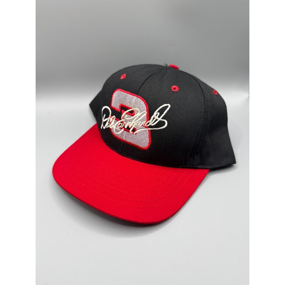Vintage Dale Earnhardt Sr #3 Snapback Hat Black Red NASCAR Racing Cap - Picture 2 of 8